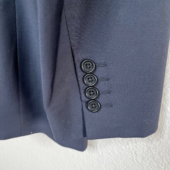 Paul Smith Mens Navy Blue Wool Blend Two-Button Suit Jacket Blazer 40/50 - Picture 8 of 14